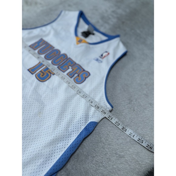 Carmelo Anthony Jersey Youth XL Denver Nuggets Reebok Authentics +2 White - Picture 5 of 9